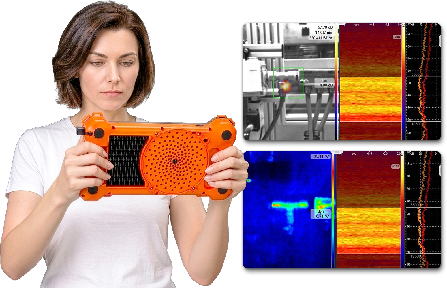 Výstup z akustické kamery